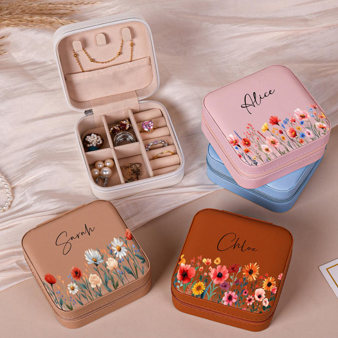 Travel Jewellery Box | Compact & Stylish Organizer - Pink