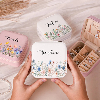 Travel Jewellery Box | Compact & Stylish Organizer - Pink
