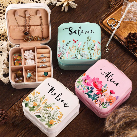 Customized jewelry box | Compact & Stylish Organizer - Pink