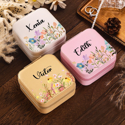 Customized jewelry box | Compact & Stylish Organizer - Pink