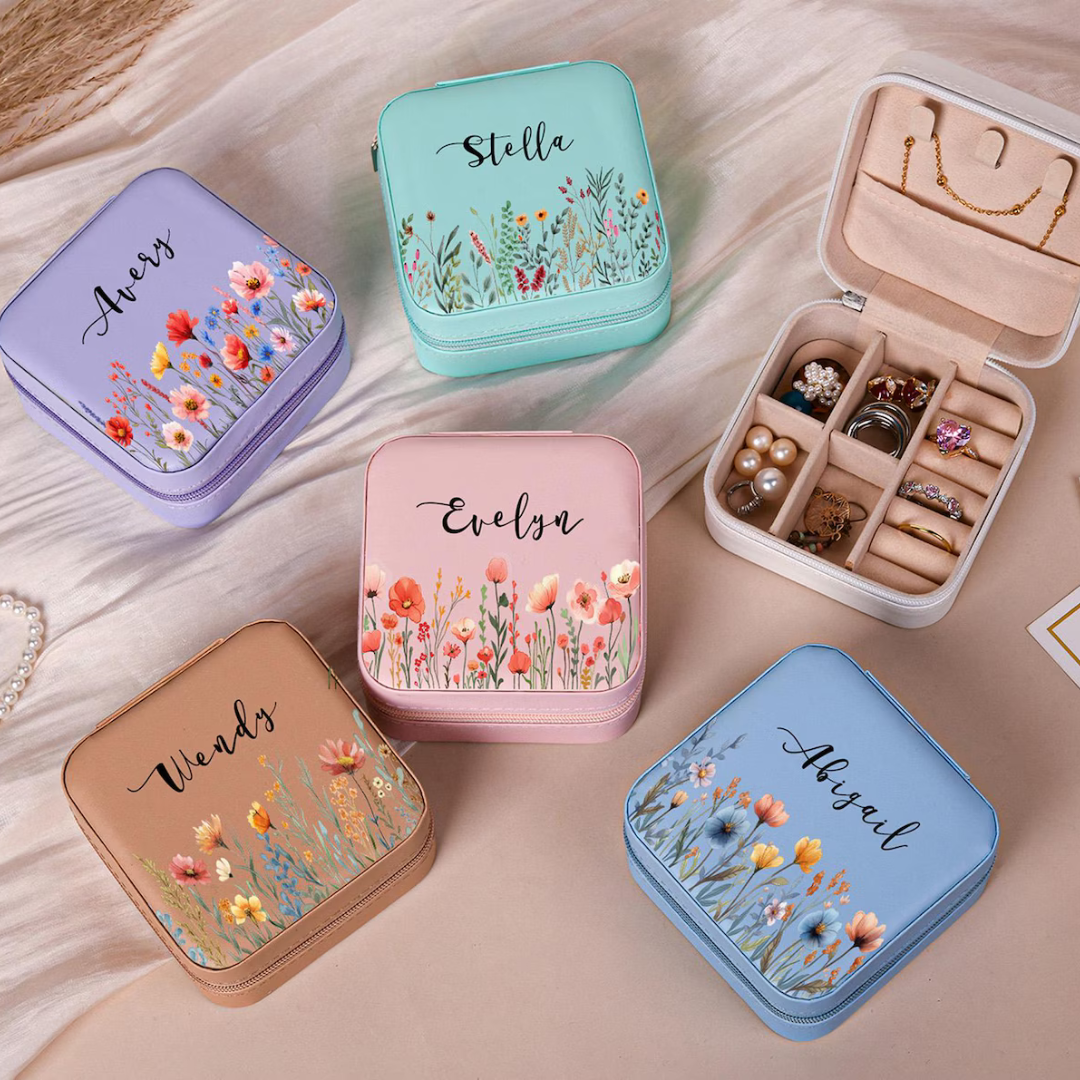 Travel Jewellery Box | Compact & Stylish Organizer - Pink