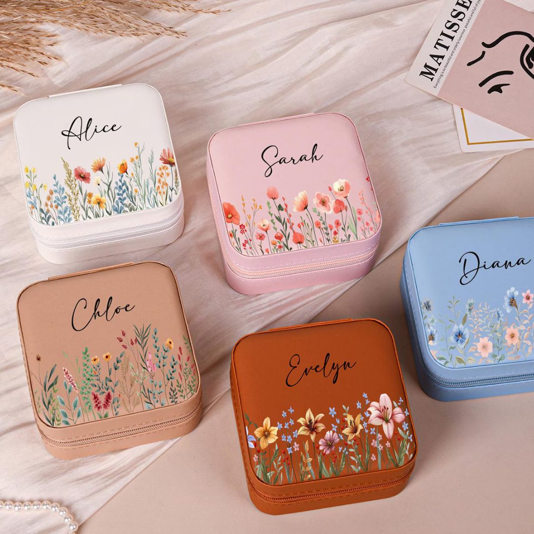 Travel Jewellery Box | Compact & Stylish Organizer - Pink