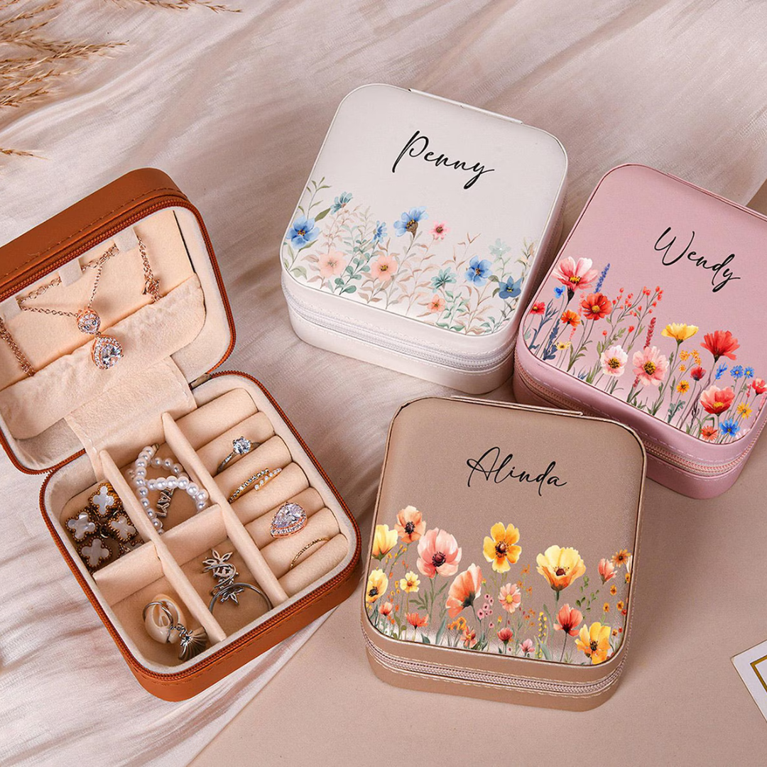 Travel Jewellery Box | Compact & Stylish Organizer - Pink